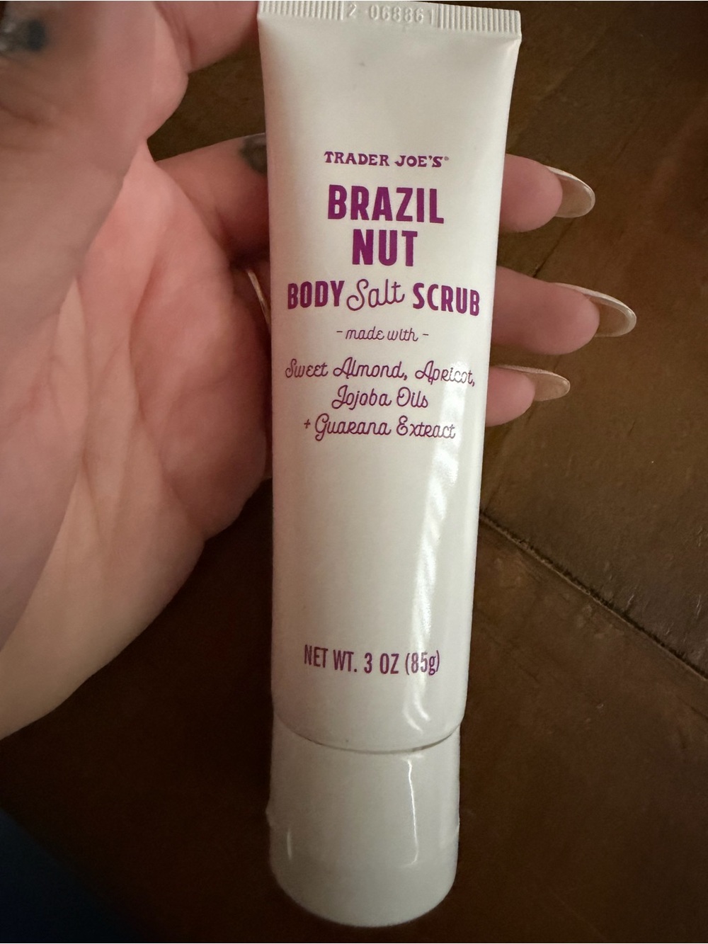 Trader Joe's Brazil Nut Body Salt Scrub 3oz new sealed body scrub